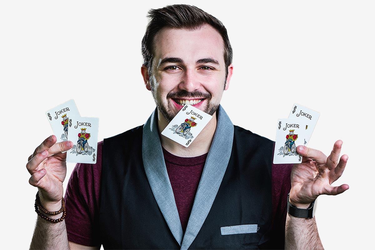 Promo photo of magician Chris Michael